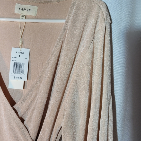 NWT L*SPACE MELISSA dress color light old pink size M - Picture 9 of 10
